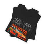 Legendary Orange Street Racer Blueprint Tee Unisex Heavy Cotton Retro Tuner Car Art Graphic Shirt for Enthusiasts