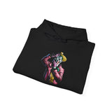 Snapshot of Madness Unisex Heavy Blend Hooded Sweatshirt Dark Comic Art Streetwear Design Bold Neon Graphic Hoodie Soft Fleece Comfort Wearable Art for Artists Dreamers and Creative Minds