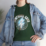 Temporal Echo Lightning Globe Graphic Unisex Heavy Cotton Tee Bold Streetwear Past Present Future Inspired T-Shirt