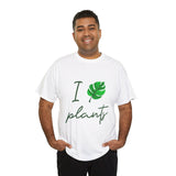 I Love Plants Unisex Heavy Cotton Tee Eco Friendly Botanical Leaf Nature Lover Green Gardening T Shirt Sustainable Plant Parent Gift For Gardeners