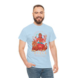 Goddess The Mother Durga T Shirt Divine Shakti Devi Maa Graphic Tee Navratri Durga Puja Festival Wear Hindu Spiritual Devotional Unisex Cotton Casual Streetwear Gift For Devotees