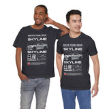 Japanese Performance Coupe Skyline Inspired Unisex Streetwear Tee High Speed Racing Car Graphic Shirt JDM Culture Drift Style Automotive Art Design For Car Lovers Urban Fashion