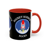 Rocket Science Rocks Accent Coffee Mug 11oz 15oz Space Lover Science Gift Black White Two Tone Ceramic Cup