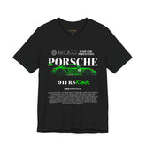 Porsche 911 Green Monster Racing Car Graphic Unisex Heavy Cotton Tee High Performance Speed Machine Streetwear Shirt for Car Enthusiasts