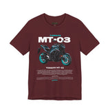 MT03 Inspired Lightweight Street Motorcycle Art Unisex Heavy Cotton Tee Bold Rider Graphic Streetwear Apparel