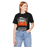 Legendary Orange Street Machine Rear View Unisex Heavy Cotton Tee Powerful JDM Inspired Car Art Graphic Shirt for Collectors and Gearheads