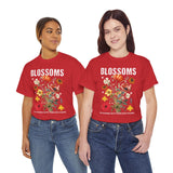 Blossoms Floral Graphic Unisex Heavy Cotton Tee Comfortable Streetwear Timeless Charm Motivational Nature Inspired T Shirt Perfect Gift for Garden Lovers Friends Birthdays Casual Everyday Wear