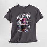 Aliens Exist UFO Graphic Unisex Heavy Cotton Tee Sci Fi Streetwear T Shirt Extraterrestrial Space Alien Design