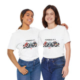 Formula 1 High Performance Triple Racing Machines Unisex Heavy Cotton Tee Dynamic Motorsport Inspired Streetwear Graphic Shirt for Speed Lovers and Premium Casual Style
