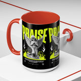 Praise Angel Statue Graphic Ceramic Mug Gothic Spiritual Coffee Tea Cup Bold Streetwear Design