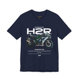 Kawasaki Ninja H2R Inspired Hyperbike Graphic Unisex Heavy Cotton Tee Streetwear Racing Style Motorcycle Art Shirt for Speed Lovers and Track Enthusiasts