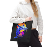 Ballena Cosmic Whale Art Eco Tote Bag Vibrant Geometric Ocean Design Durable Canvas Reusable Shopping Bag Premium Artistic Streetwear Accessory Perfect Gift for Nature Lovers Dreamers and Creative Thinkers