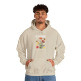 Blossoms Floral Graphic Hoodie Comfortable Unisex Sweatshirt Timeless Charm Streetwear Nature Inspired Empowerment Design Perfect Gift for Garden Lovers Friends Birthdays Cozy Days Casual Wear