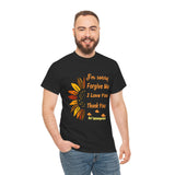 Ho’oponopono Sunflower Unisex T Shirt Healing Affirmation Tee Spiritual Gratitude Mindfulness Inspired Positive Energy Heavy Cotton Graphic Top