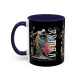 Sculptural Future Statue Art Accent Coffee Mug 11oz 15oz Greek Goddess Cosmic Abstract Splash Bold Artistic Streetwear Ceramic Cup