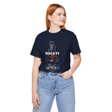 Italian Streetfighter Inspired Naked Motorcycle Graphic Unisex Heavy Cotton Tee Premium Racing Streetwear T Shirt for Riders Bikers Enthusiasts Everyday Wear