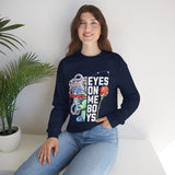 Eyes On Me Boys Medusa Crewneck Comfortable Unisex Heavy Blend Sweatshirt Mythological Streetwear Bold Empowerment Design for Self Expression Perfect Gift for Friends Birthdays Cozy Days Casual Wear