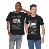 Blue Track Ready Performance Coupe Artwork Unisex Heavy Cotton Tee High Speed Racing Inspired Streetwear Graphic Shirt For Car Enthusiasts And Motorsport Art Fans