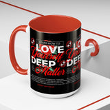 Love Yourself Deep Accent Coffee Mug 11oz 15oz Self Love Motivational Quote Cup Rose Graphic Positive Affirmation Daily Inspiration Empowerment Gift Mug