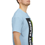 Unisex Not Alone Alien T Shirt Cartoon UFO Graphic Tee Extraterrestrial Sci Fi Space Themed Paranormal Conspiracy Inspired Streetwear Top