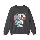 Eyes On Me Boys Medusa Crewneck Comfortable Unisex Heavy Blend Sweatshirt Mythological Streetwear Bold Empowerment Design for Self Expression Perfect Gift for Friends Birthdays Cozy Days Casual Wear