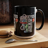 Eyes On Me Boys Medusa Accent Coffee Mug 11oz 15oz Mythological Streetwear Bold Empowerment Design Perfect Gift for Coffee Lovers Friends Birthdays Daily Motivation