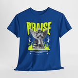 Praise Angel Statue Graphic Unisex Heavy Cotton Tee Spiritual Gothic Streetwear T-Shirt