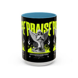 Praise Angel Statue Graphic Ceramic Mug Gothic Spiritual Coffee Tea Cup Bold Streetwear Design