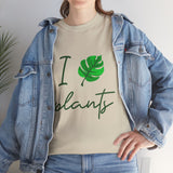 I Love Plants Unisex Heavy Cotton Tee Eco Friendly Botanical Leaf Nature Lover Green Gardening T Shirt Sustainable Plant Parent Gift For Gardeners