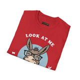 Laughing Donkey Fun Cartoon Unisex Heavy Cotton Tee Bold Humor Streetwear Trendy Graphic Shirt Perfect Gift for Friends Birthdays Casual Wear