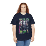 Three Chaos Faces Graphic T Shirt Dark Clown Villain Comic Style Streetwear Unisex Oversized Aesthetic Statement Tee