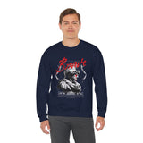 Brave Warrior Roman Gladiator Graphic Print Unisex Heavy Blend Crewneck Sweatshirt Bold Motivational Streetwear Pullover