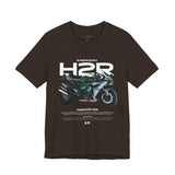 Kawasaki Ninja H2R Inspired Hyperbike Graphic Unisex Heavy Cotton Tee Streetwear Racing Style Motorcycle Art Shirt for Speed Lovers and Track Enthusiasts