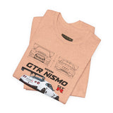 White Track Racing Blueprint Artwork Unisex Heavy Cotton Tee High Performance Inspired Streetwear Graphic Shirt For Car Lovers And Speed Enthusiasts