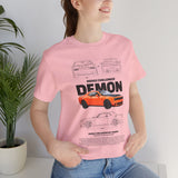 Firestorm Muscle Car Blueprint Design Unisex Heavy Cotton Tee Powerful Retro Performance Art Shirt for Streetwear Lovers & Collectors