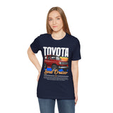 Toyota Land Cruiser Classic Off Road SUV Inspired Illustrated 4x4 Adventure Graphic T Shirt Vintage Overland Utility Vehicle Automotive Streetwear Rugged Travel Lifestyle Gift For SUV Enthusiasts