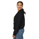 Not Alone Alien Unisex Crewneck Sweatshirt UFO Cartoon Graphic Pullover Extraterrestrial Sci Fi Space Themed Conspiracy Inspired Paranormal Streetwear