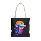 Ballena Cosmic Whale Art Eco Tote Bag Vibrant Geometric Ocean Design Durable Canvas Reusable Shopping Bag Premium Artistic Streetwear Accessory Perfect Gift for Nature Lovers Dreamers and Creative Thinkers