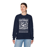 Feel The Shockwave Horizon Force Airplane Graphic Unisex Heavy Blend Crewneck Sweatshirt Aviation Military Streetwear Pullover