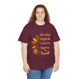 Unisex Ho’oponopono Sunflower T Shirt Healing Affirmation Tee Spiritual Gratitude Mindfulness Inspired Positive Energy Heavy Cotton Graphic Top