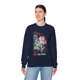 Blessed Praying Hands Floral Christian Graphic Unisex Heavy Blend Crewneck Sweatshirt Faith Inspired Religious Streetwear Bold Motivational Pullover