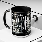Heavenly Bond Accent Coffee Mug 11oz 15oz Angel And Lion Statue Spiritual Artistic Graphic Ceramic Cup Bold Motivational Streetwear Inspired Fashion Drinkware