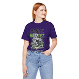 Money Mindset Unisex Jersey Short Sleeve Tee Graphic Black T Shirt Hustle Grind Wealth Entrepreneur Motivational Streetwear Bold Artistic Fashion Outfit
