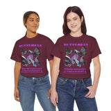 Butterfly Holographic Graphic Black Unisex Heavy Cotton bT Shirt Where Elegance Takes Flight Aesthetic Trendy Streetwear Fashion Outfit