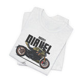Ducati Inspired Power Cruiser Motorcycle Graphic Unisex Heavy Cotton Tee Premium Streetwear T Shirt for Riders Bikers Enthusiasts and Everyday Wear