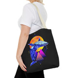 Ballena Cosmic Whale Art Eco Tote Bag Vibrant Geometric Ocean Design Durable Canvas Reusable Shopping Bag Premium Artistic Streetwear Accessory Perfect Gift for Nature Lovers Dreamers and Creative Thinkers