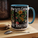 Heart Flower Accent Coffee Mug Bold Anatomical Heart Floral Design Motivational Ceramic Cup Empowering Symbol of Love Strength and Vitality Perfect Gift for Coffee Lovers Friends Birthdays Office Desk and Cozy Tea Moments