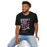 Unisex Softstyle T Shirt Romance Rose Graphic Black Tee Aesthetic Gothic Love Inspired Streetwear Fashion Bold Artistic Outfit