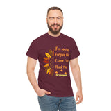 Ho’oponopono Sunflower Unisex T Shirt Healing Affirmation Tee Spiritual Gratitude Mindfulness Inspired Positive Energy Heavy Cotton Graphic Top