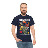 Blossoms Floral Graphic Unisex Heavy Cotton Tee Comfortable Streetwear Timeless Charm Motivational Nature Inspired T Shirt Perfect Gift for Garden Lovers Friends Birthdays Casual Everyday Wear